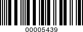 Barcode Image 00005439
