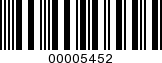 Barcode Image 00005452