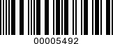 Barcode Image 00005492