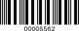 Barcode Image 00005562