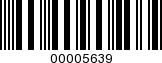 Barcode Image 00005639