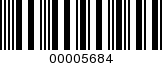 Barcode Image 00005684