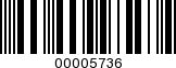 Barcode Image 00005736