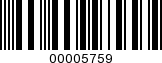 Barcode Image 00005759