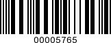 Barcode Image 00005765
