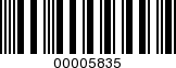 Barcode Image 00005835