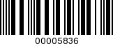 Barcode Image 00005836