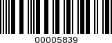 Barcode Image 00005839