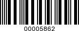 Barcode Image 00005862