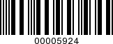 Barcode Image 00005924