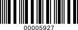 Barcode Image 00005927