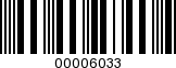 Barcode Image 00006033