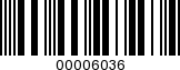 Barcode Image 00006036