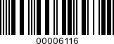 Barcode Image 00006116