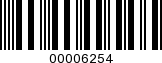 Barcode Image 00006254