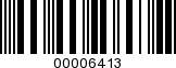Barcode Image 00006413