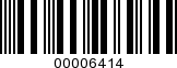 Barcode Image 00006414