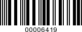 Barcode Image 00006419