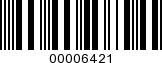 Barcode Image 00006421