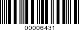 Barcode Image 00006431