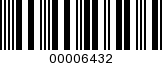 Barcode Image 00006432