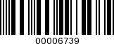 Barcode Image 00006739