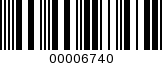 Barcode Image 00006740