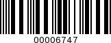 Barcode Image 00006747