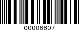 Barcode Image 00006807