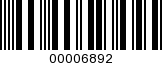 Barcode Image 00006892