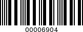 Barcode Image 00006904