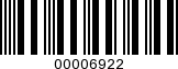 Barcode Image 00006922