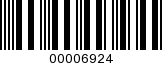 Barcode Image 00006924