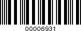 Barcode Image 00006931