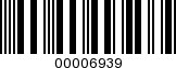 Barcode Image 00006939