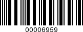 Barcode Image 00006959