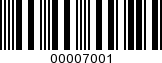 Barcode Image 00007001