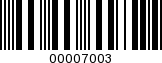 Barcode Image 00007003