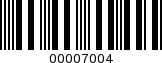 Barcode Image 00007004