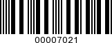 Barcode Image 00007021