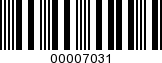 Barcode Image 00007031