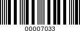 Barcode Image 00007033