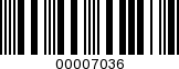 Barcode Image 00007036