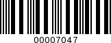 Barcode Image 00007047