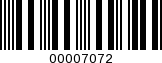 Barcode Image 00007072