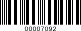 Barcode Image 00007092