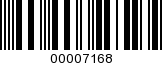 Barcode Image 00007168