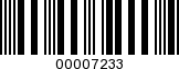 Barcode Image 00007233