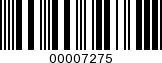 Barcode Image 00007275