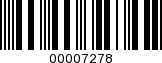 Barcode Image 00007278